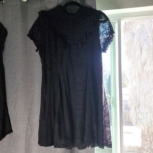 Killstar Victorian Lace Neck Dress